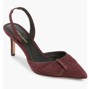 Veronica Beard $395 Lisbeth Slingback Pointed Toe Pump in port